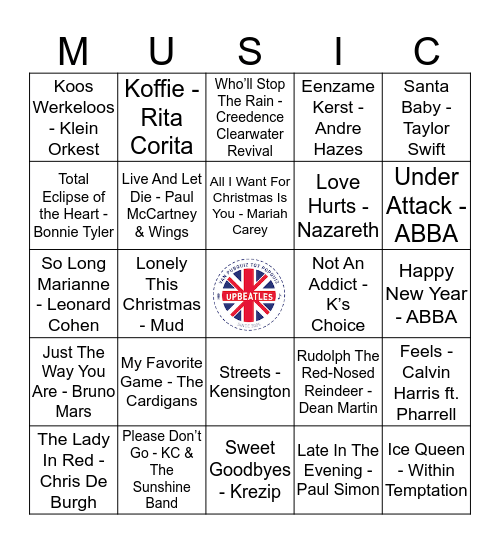 KNUS 303 Bingo Card