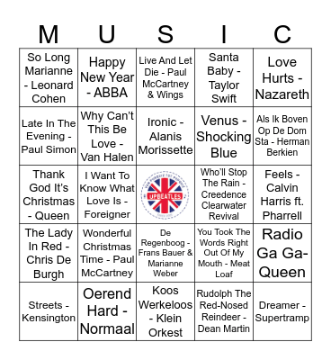 KNUS 309 Bingo Card