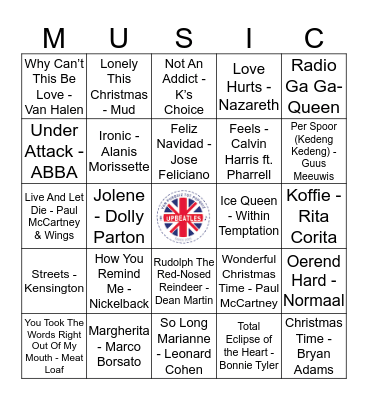 KNUS 315 Bingo Card