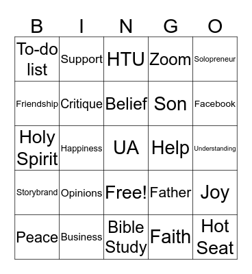 Christian Besties Bingo Card