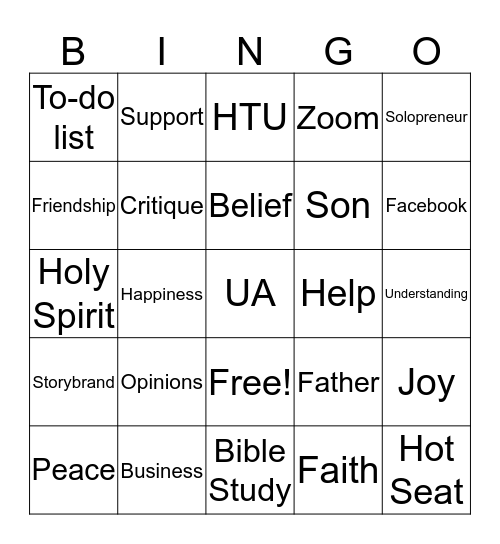 Christian Besties Bingo Card