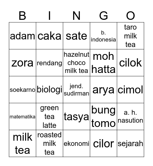 Bingo Card