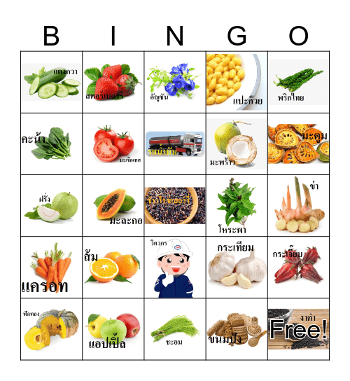 ESSO HEALTHY FOOD Bingo Card