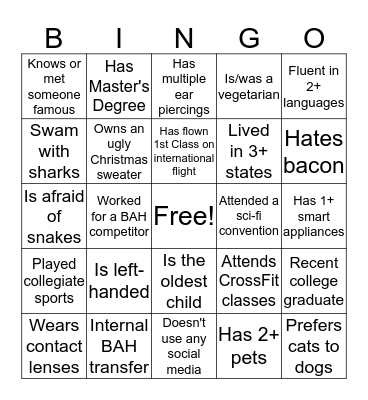 PBS Icebreaker Bingo Card
