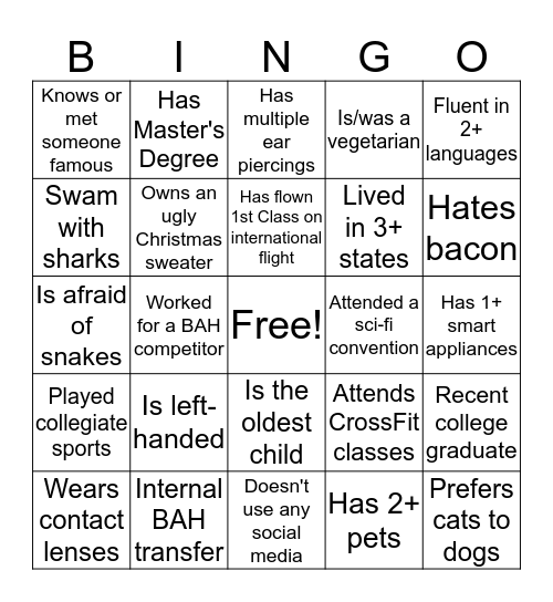 PBS Icebreaker Bingo Card