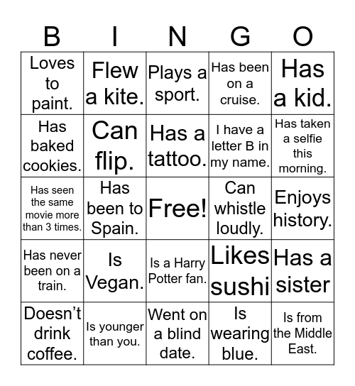 Get-To-Know-You Cook-Out? Bingo Card