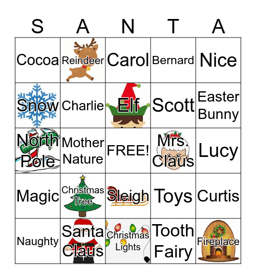 Santa Clause Bingo! Bingo Card