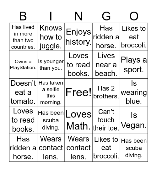 Get-To-Know-You Cook-Out? Bingo Card