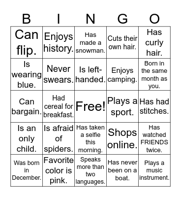 Get-To-Know-You Cook-Out? Bingo Card