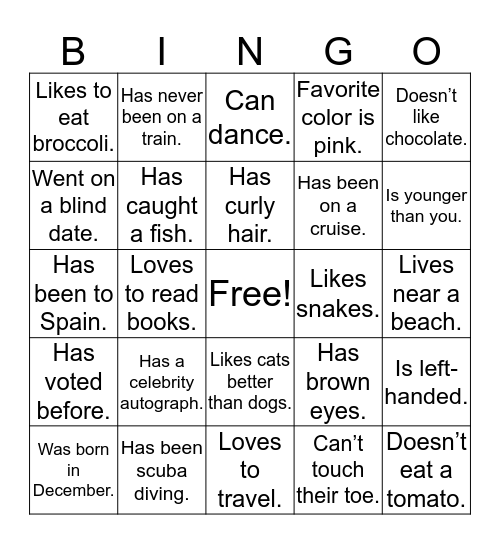 Get-To-Know-You Cook-Out? Bingo Card