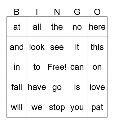 SK BINGO 1 Bingo Card