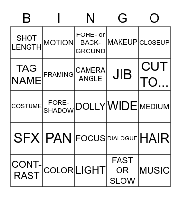 Mean Girls Subtext Bingo Card