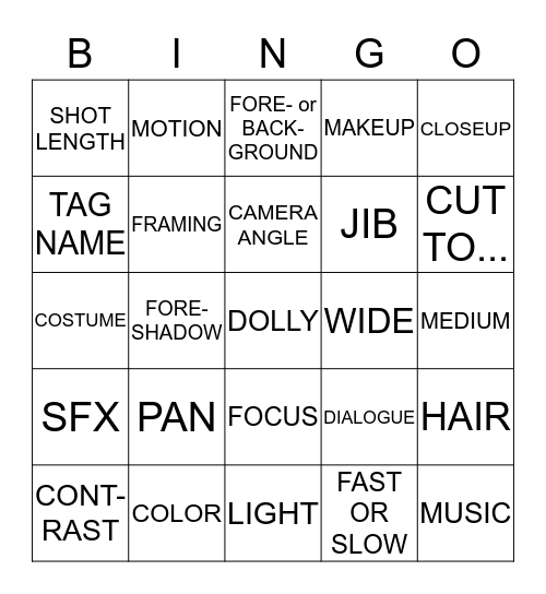 Mean Girls Subtext Bingo Card