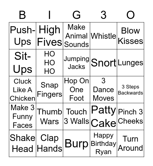 Birthday Bingo! Bingo Card