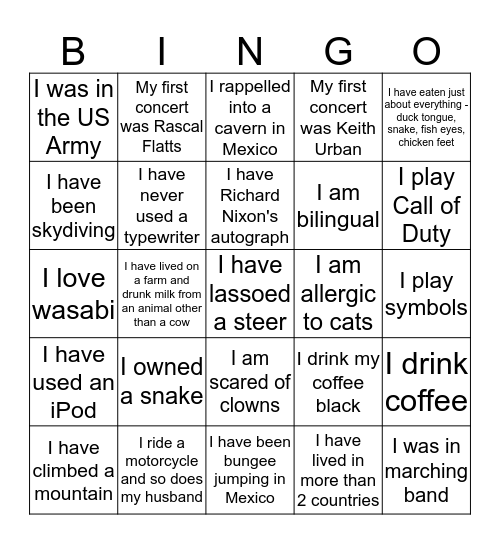 MPS Holiday Bingo Card