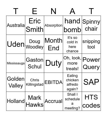 Transportation and Compliance Bingo Card