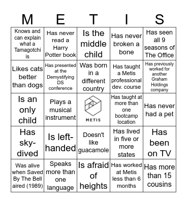 ICEBREAKER BINGO Card