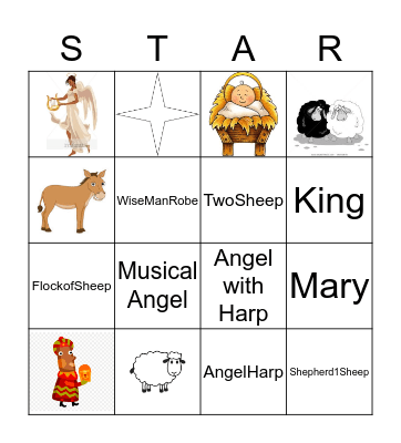 Christmas Star Bingo Card