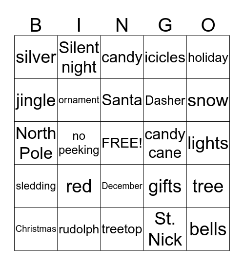 Grand Party Bingo Card