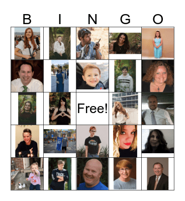 McDonald Family Bingo Card