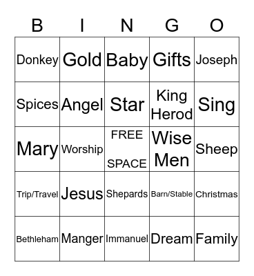 Christmas BINGO Card