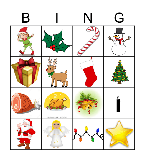 Christmas Bingo Card