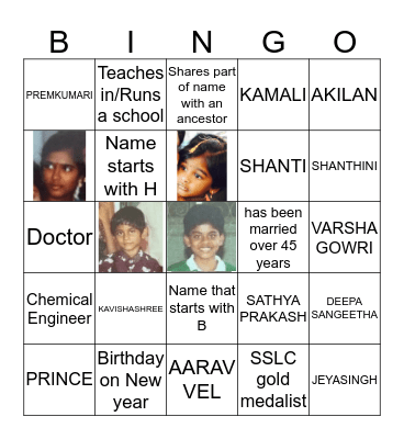 ARPNS Family Bingo Card
