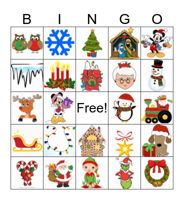 Christmas Light Bingo Card