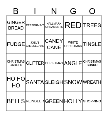CHRISTMAS BINGO Card