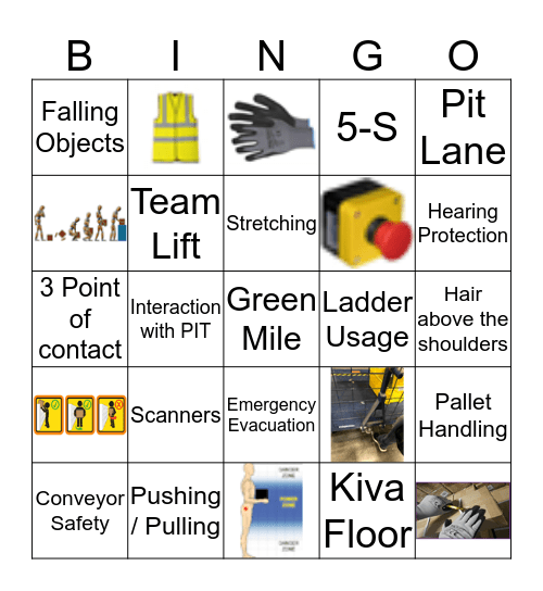 Safety Bingo Card