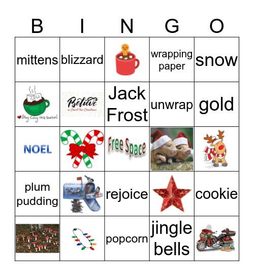Christmas & Holiday Bingo Card