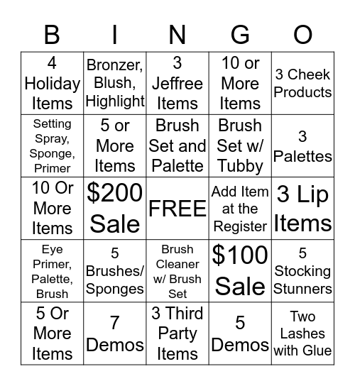 UPT Contest Bingo! Bingo Card