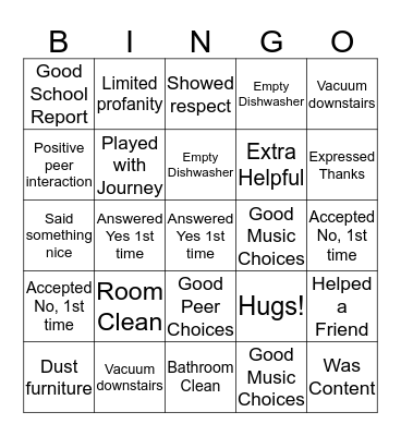 Motivation Bingo Card