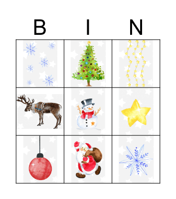 CHRISTMAS Bingo Card
