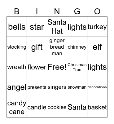 Christmas Bingo Card