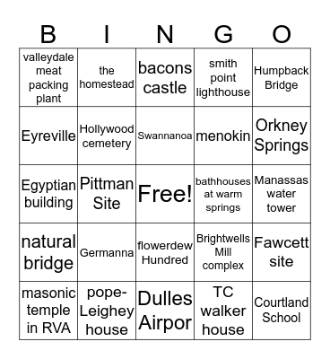 DHR Winter Retreat Bingo Card