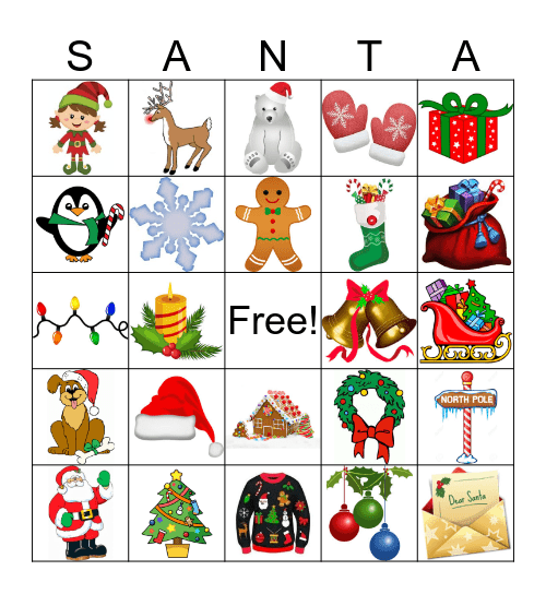 Holiday Bingo Card