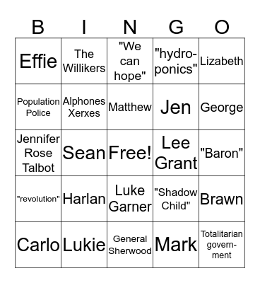 Among the Hidden Bingo Card