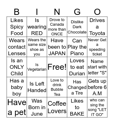 How well do you know your coworker??  Bingo Card