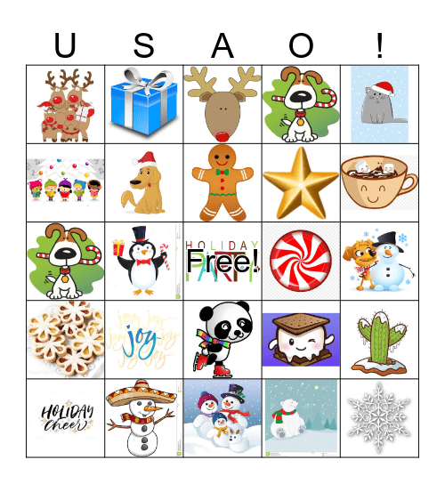 USAO Holiday Party! Bingo Card