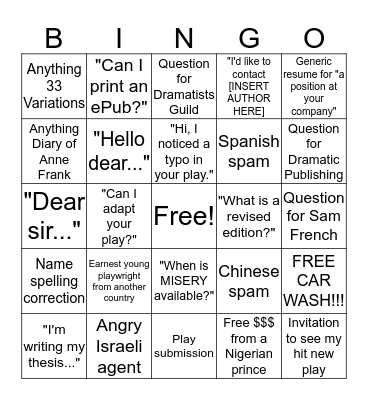 PubsBox Bingo Card