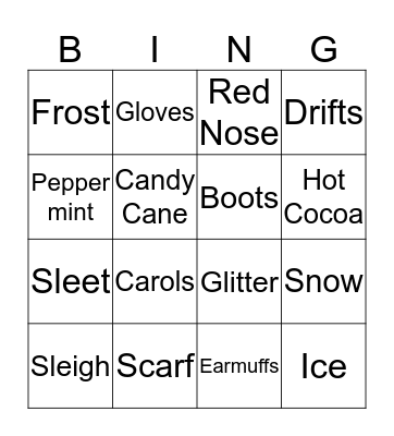 Christmas Bingo Card