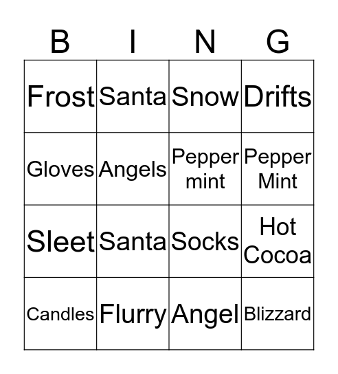 Christmas Bingo Card