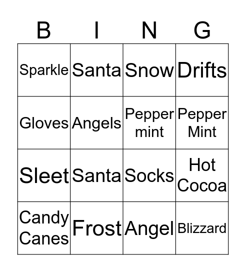 Christmas Bingo Card