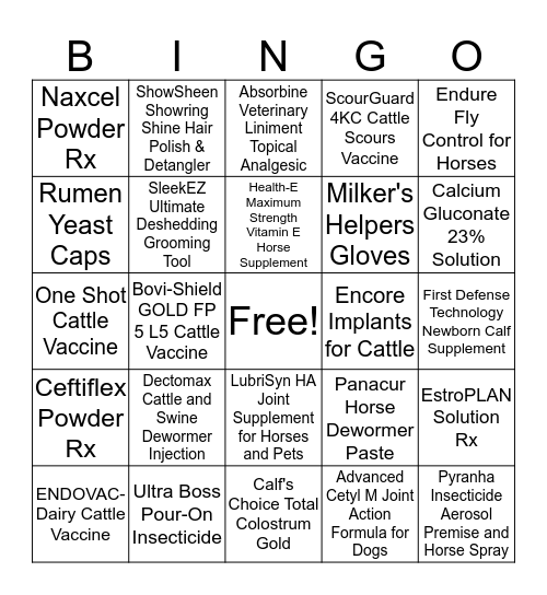 Top Sellers 20 Bingo Card