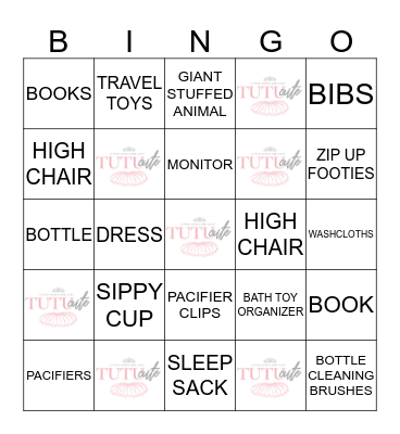 BABY Bingo Card