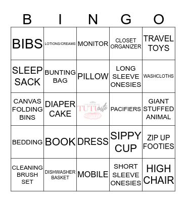 BABY Bingo Card