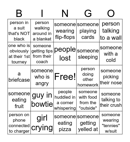 Speech & Debate BINGO! Bingo Card