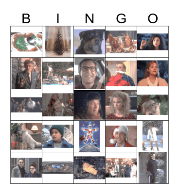 Christmas Vacation Bingo Card