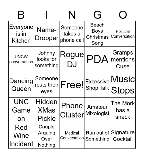HAWTHORNE HOLIDAY BINGO Card